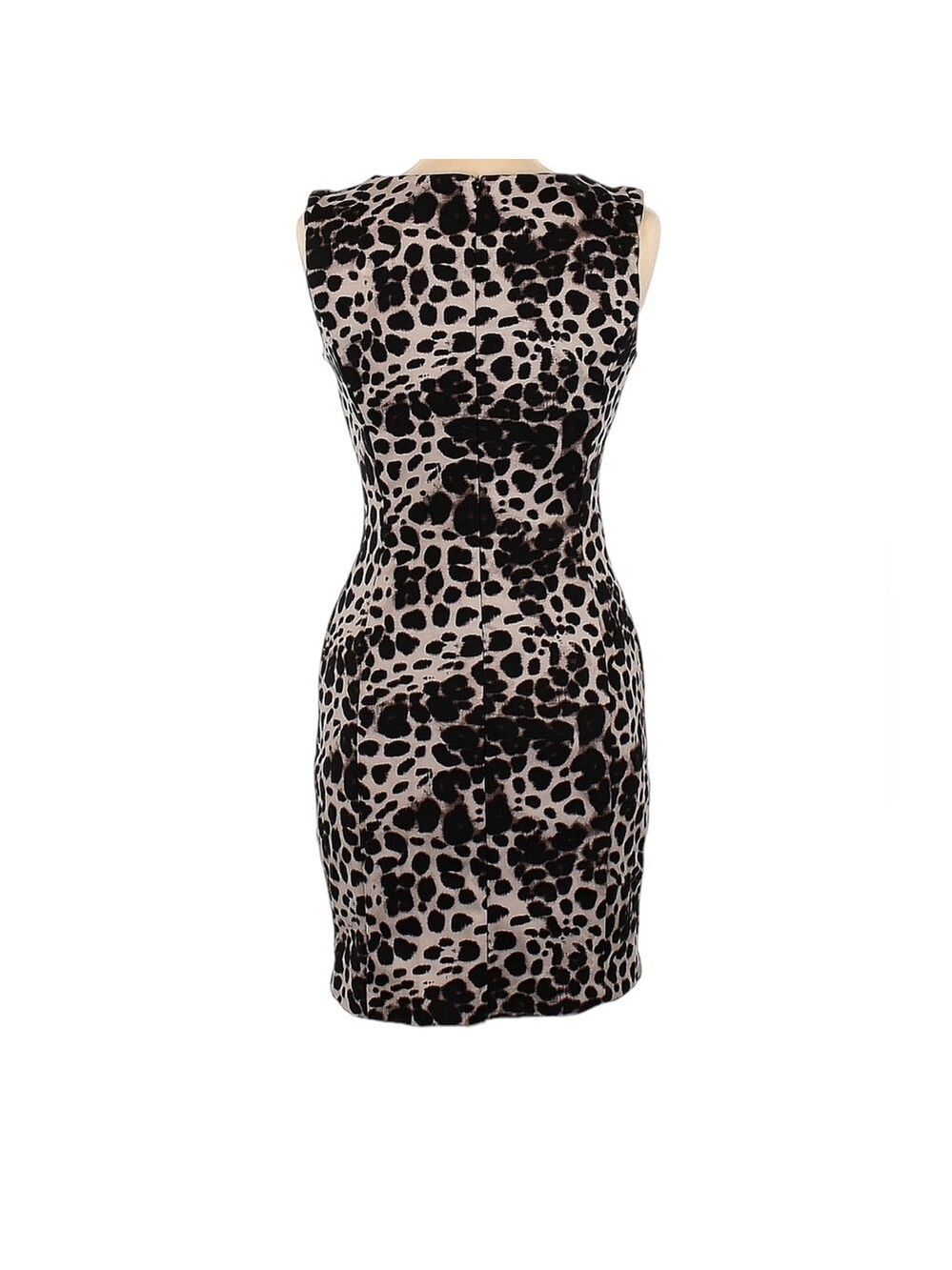 Jennifer Lopez Embellished Sheath Sleeveless Animal Print Dress - Picture 6 of 9